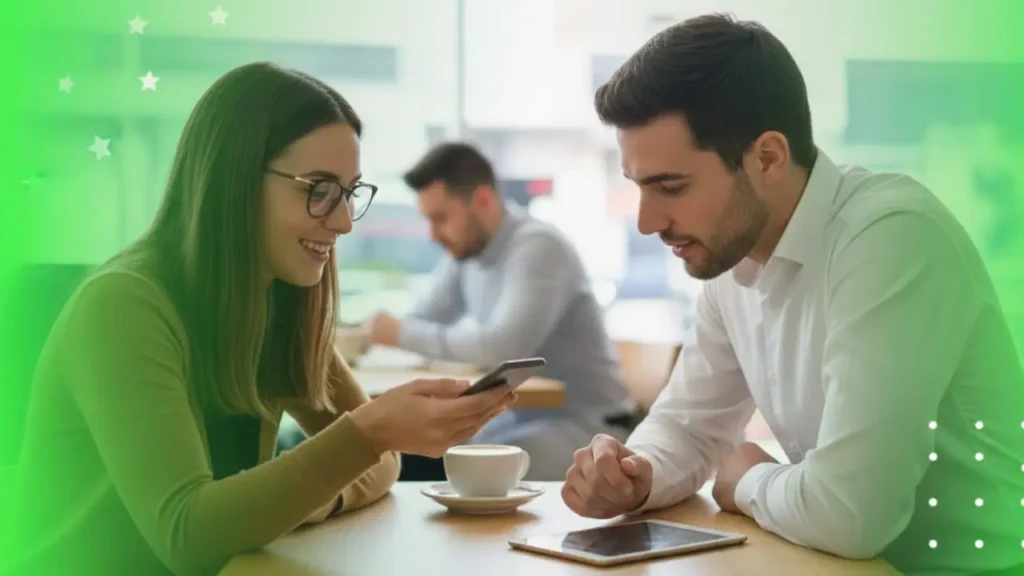 clientes en un café